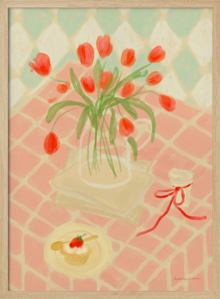 Rode Tulpen Zomerpicknick | Poster