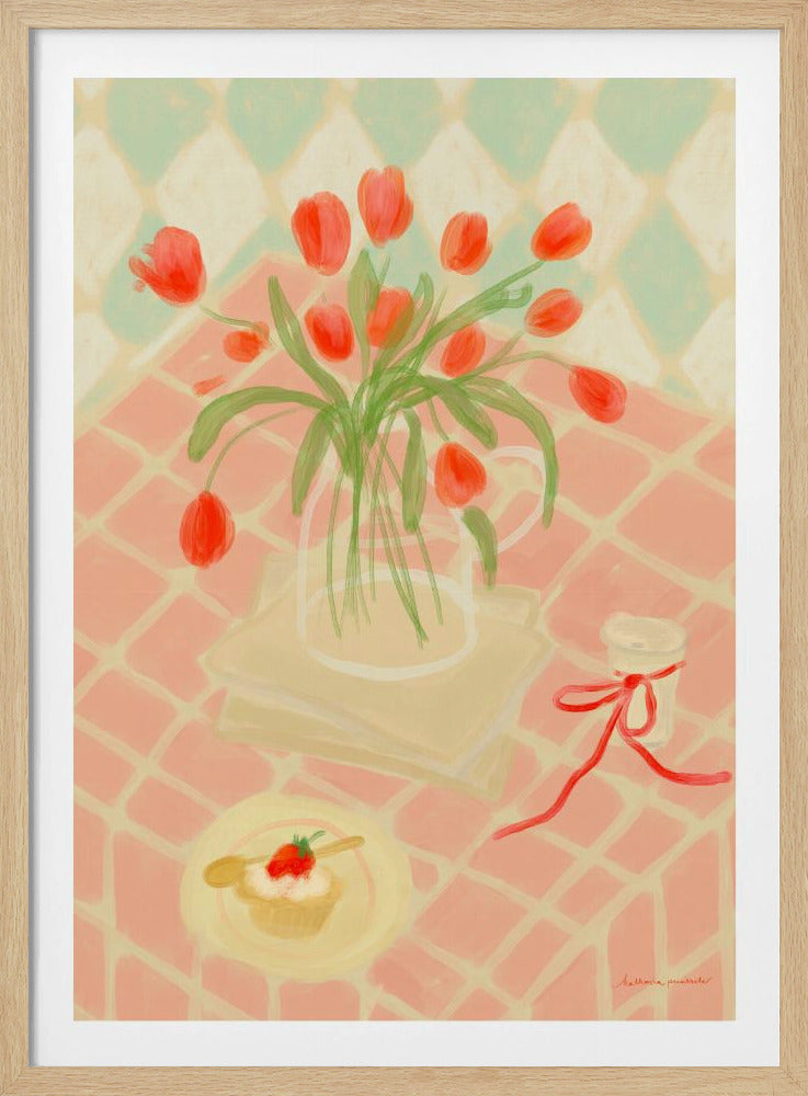 Rode Tulpen Zomerpicknick | Poster