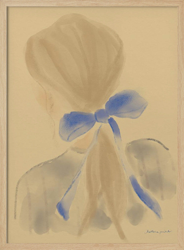 Meisje met een blauw haarlint | Poster