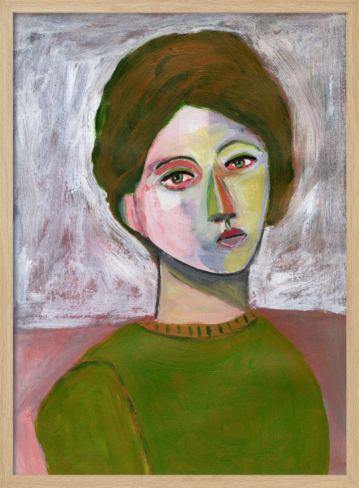 De vrouw in de groene trui | Poster