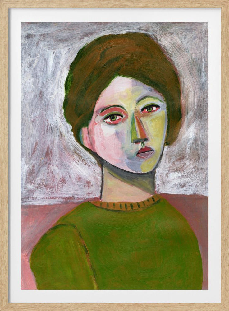 De vrouw in de groene trui | Poster