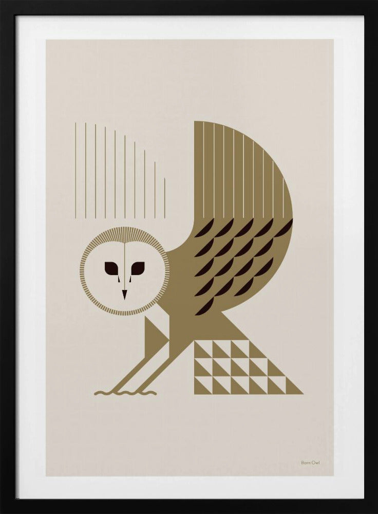 Gouden dieren - Kerkuil (wit) | Poster