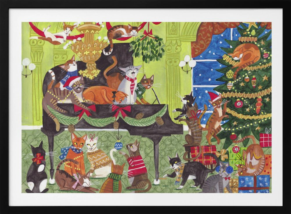 Katten spelen piano | Poster