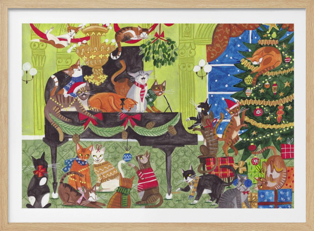 Katten spelen piano | Poster