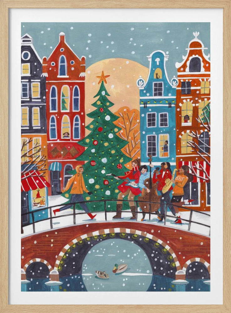 Sneeuwval in Amsterdam | Poster