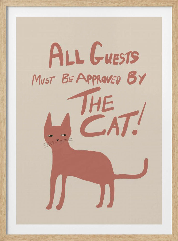 Alle gasten moeten door de kat worden goedgekeurd! | Poster