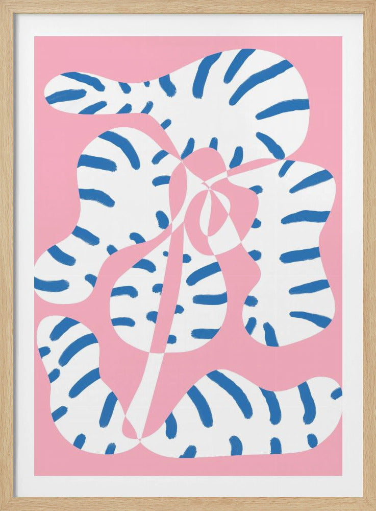 Abstracte vormen Bloementijger print | Poster