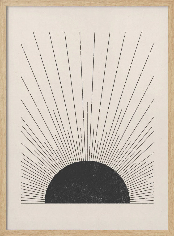 Houtsnede De zon Illustratie | Poster