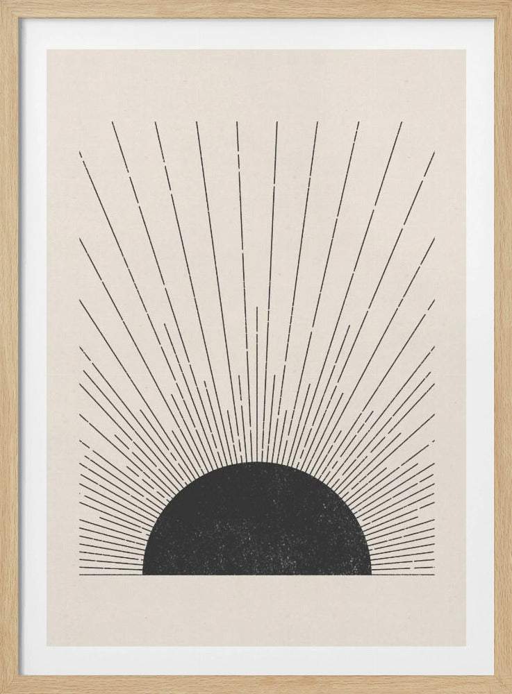 Houtsnede De zon Illustratie | Poster