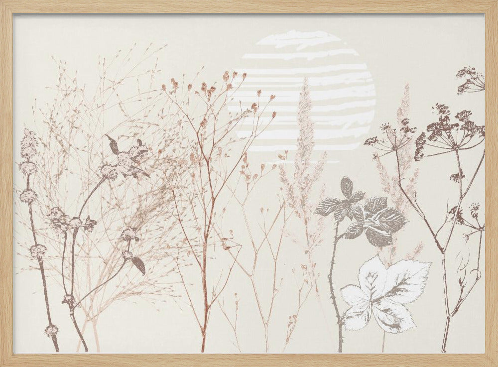Plantaardige kalmerende sfeer aardse tinten | Poster