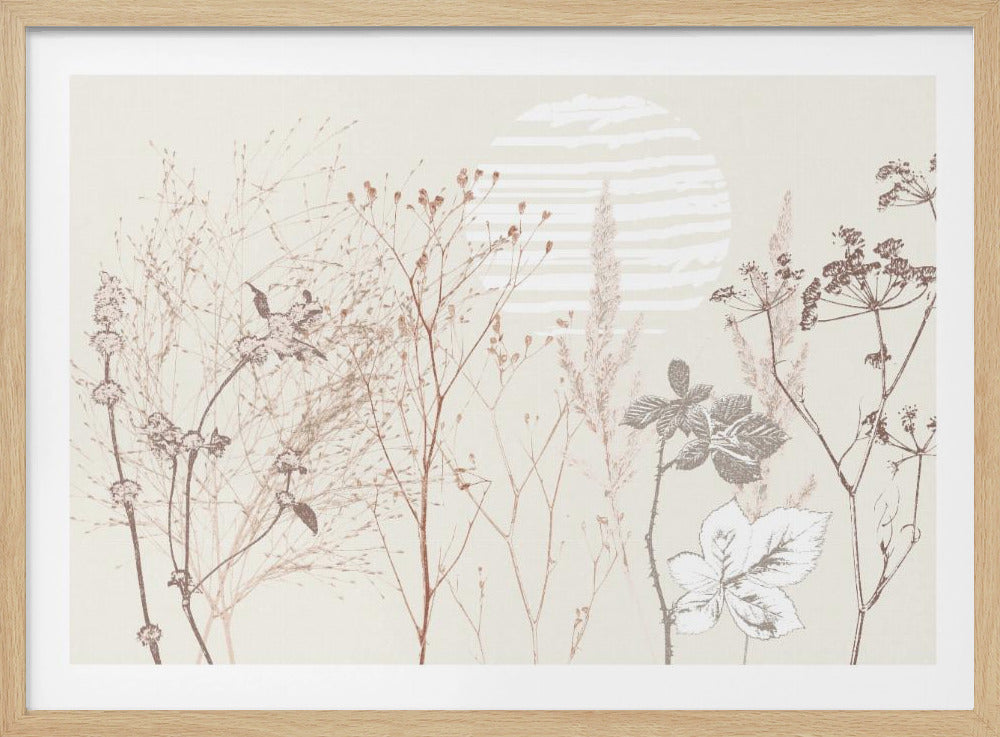 Plantaardige kalmerende sfeer aardse tinten | Poster