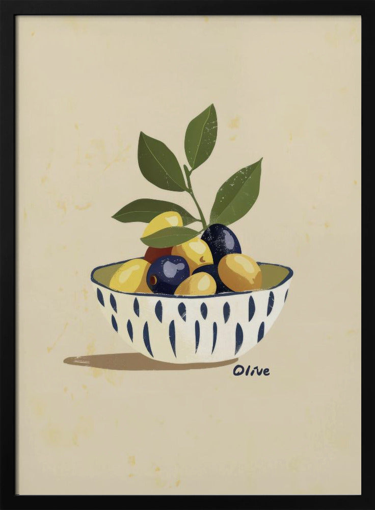 Schaal met olijven | Poster