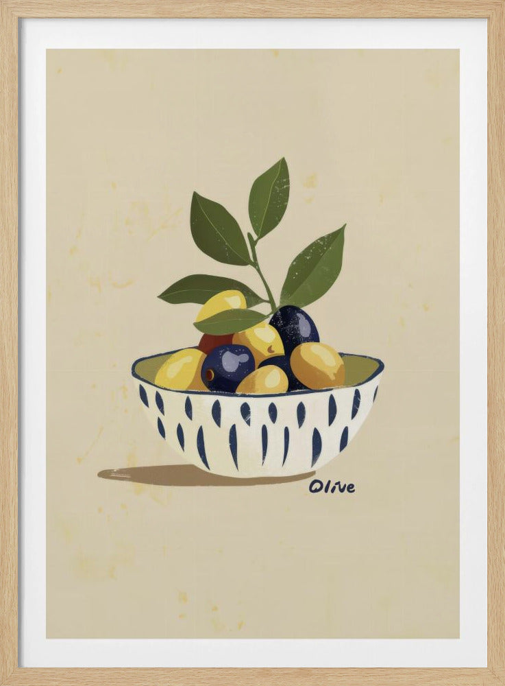 Schaal met olijven | Poster