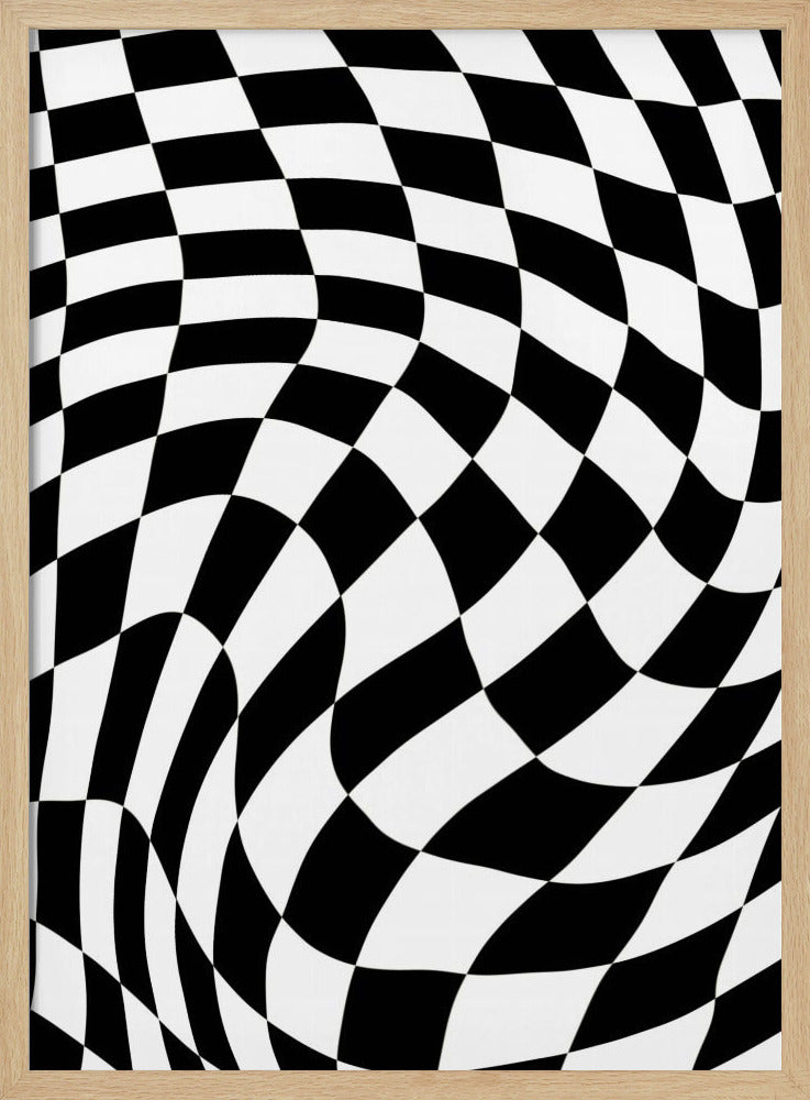 Dambord zwart-wit | Poster