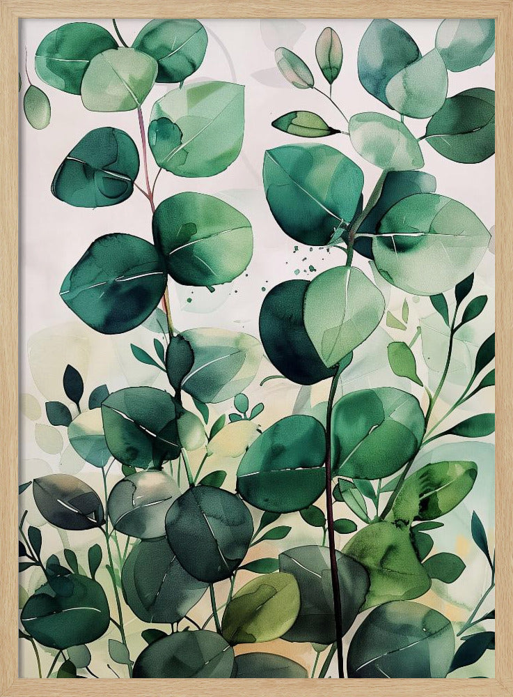 Natuurbloemen en bladeren aquarelkunst (5) | Poster