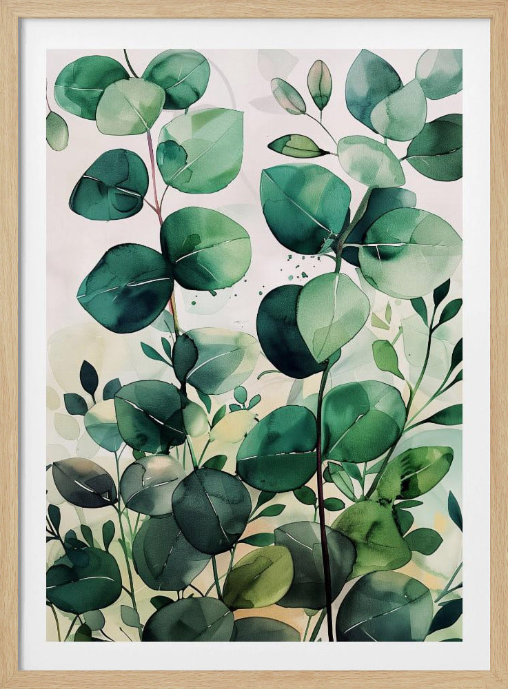 Natuurbloemen en bladeren aquarelkunst (5) | Poster