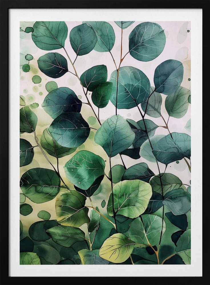 Natuurbloemen en bladeren aquarelkunst (9) | Poster