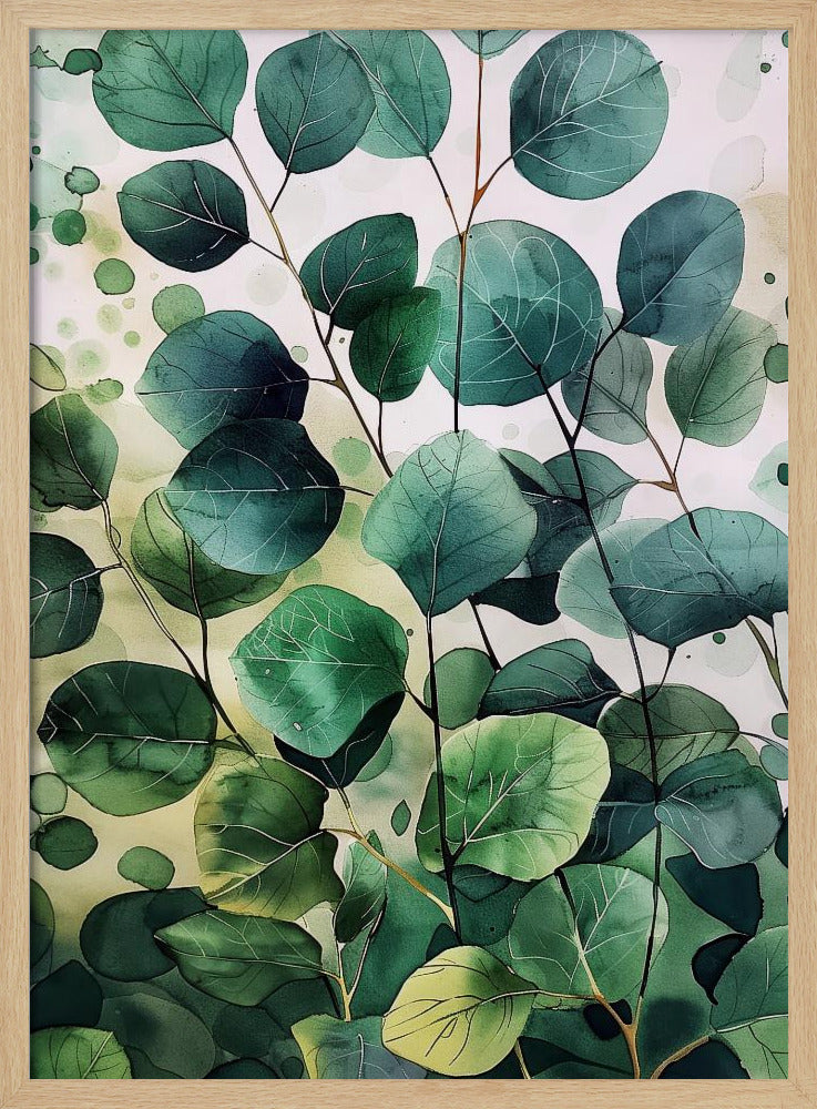 Natuurbloemen en bladeren aquarelkunst (9) | Poster