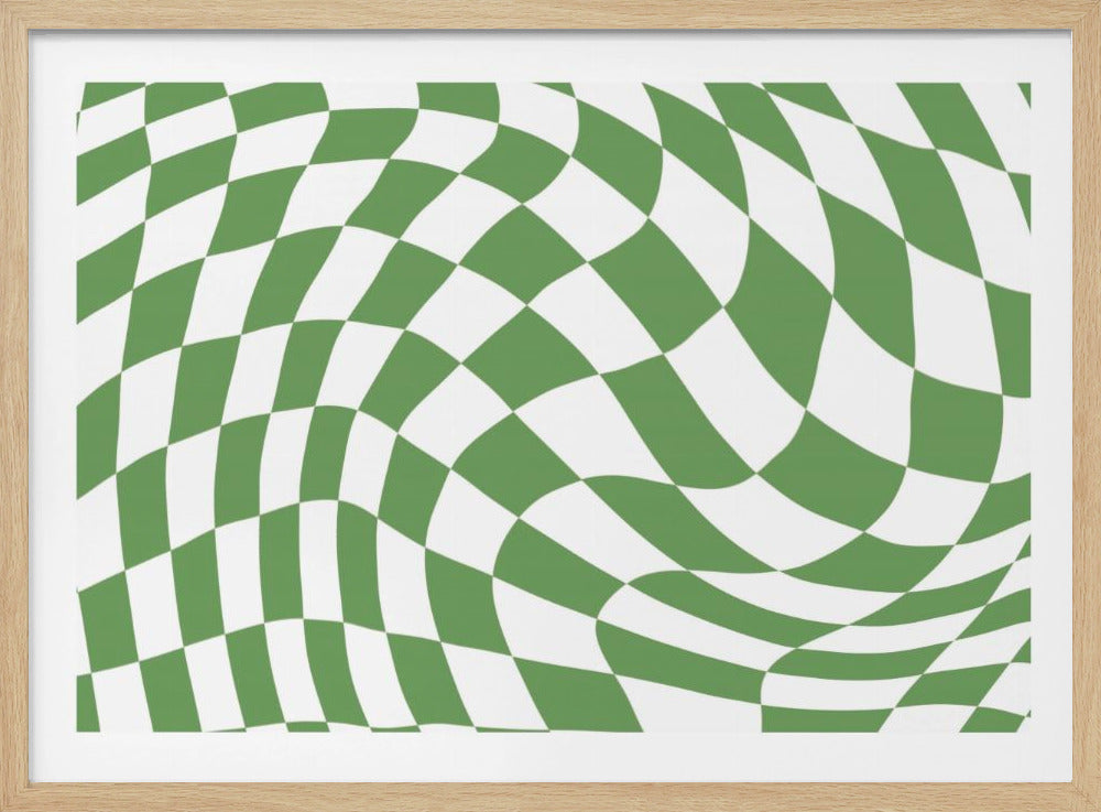 Groen schaakbord | Poster