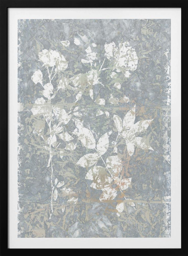 Botanische witte textuur bloemen 2 | Poster