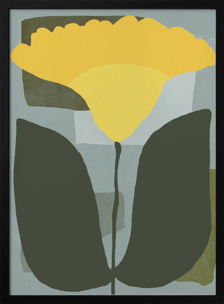 Simplistische gele bloem | Poster