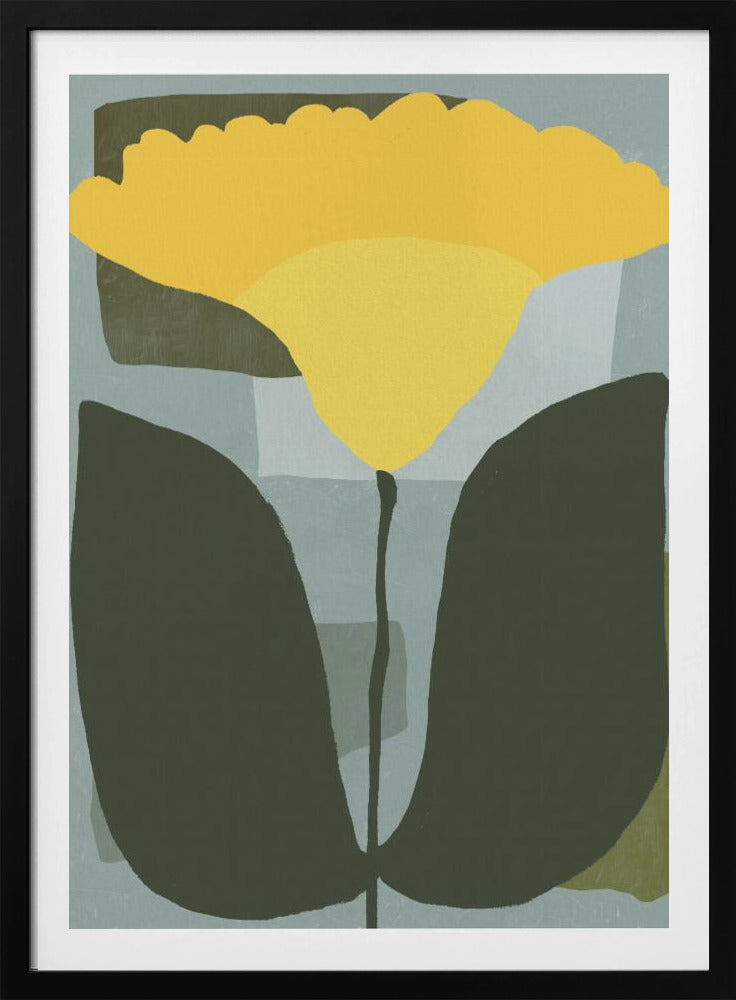 Simplistische gele bloem | Poster