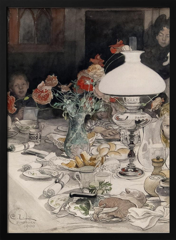 Rond de avondlamp (1900) | Poster