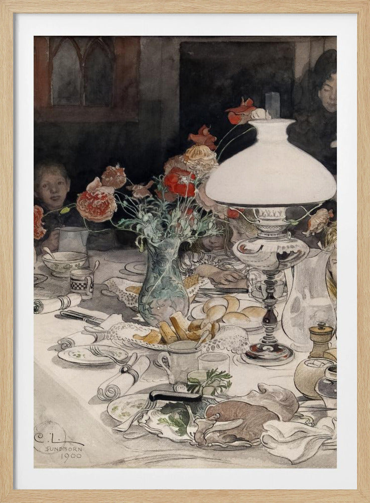 Rond de avondlamp (1900) | Poster