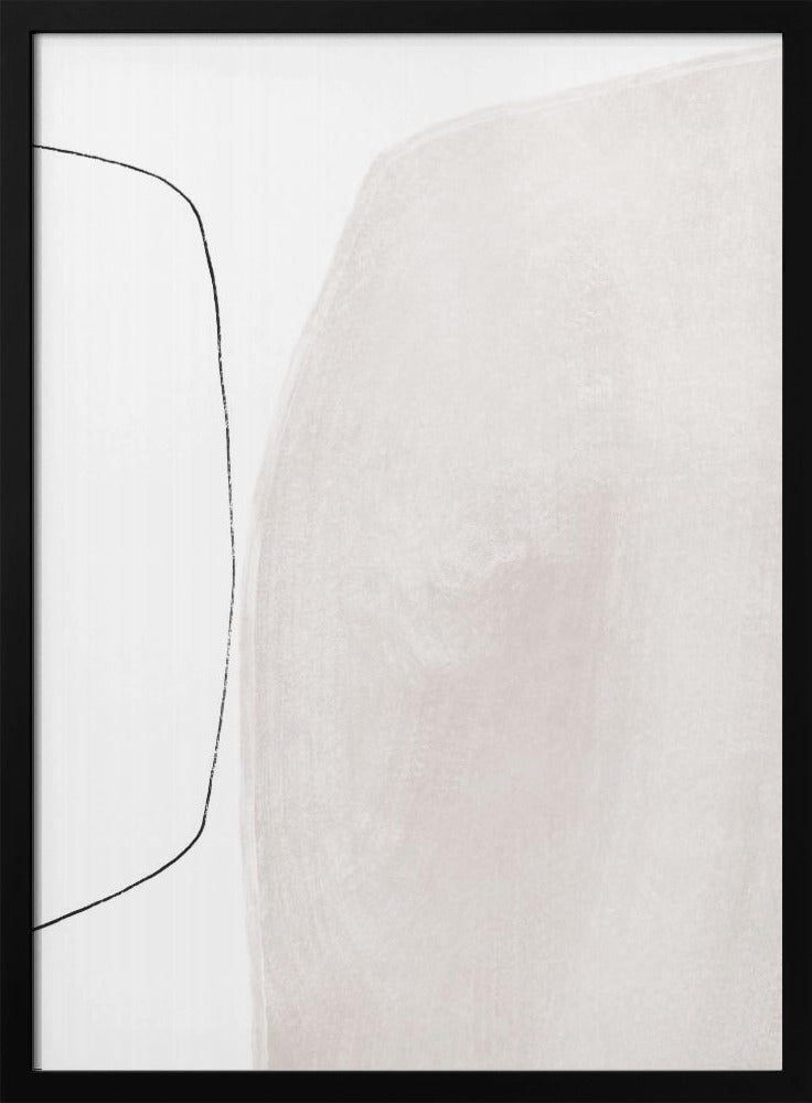 Eenvoudige lijn en zachte witte textuur | Poster
