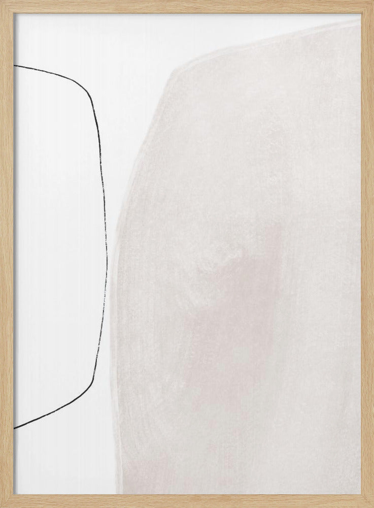 Eenvoudige lijn en zachte witte textuur | Poster