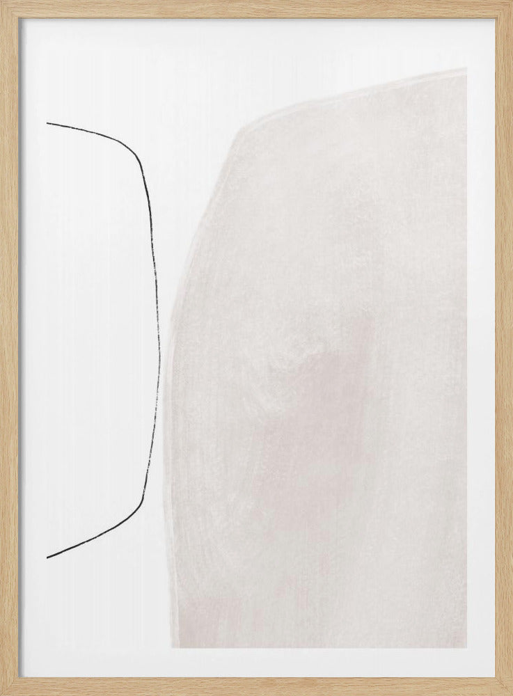 Eenvoudige lijn en zachte witte textuur | Poster