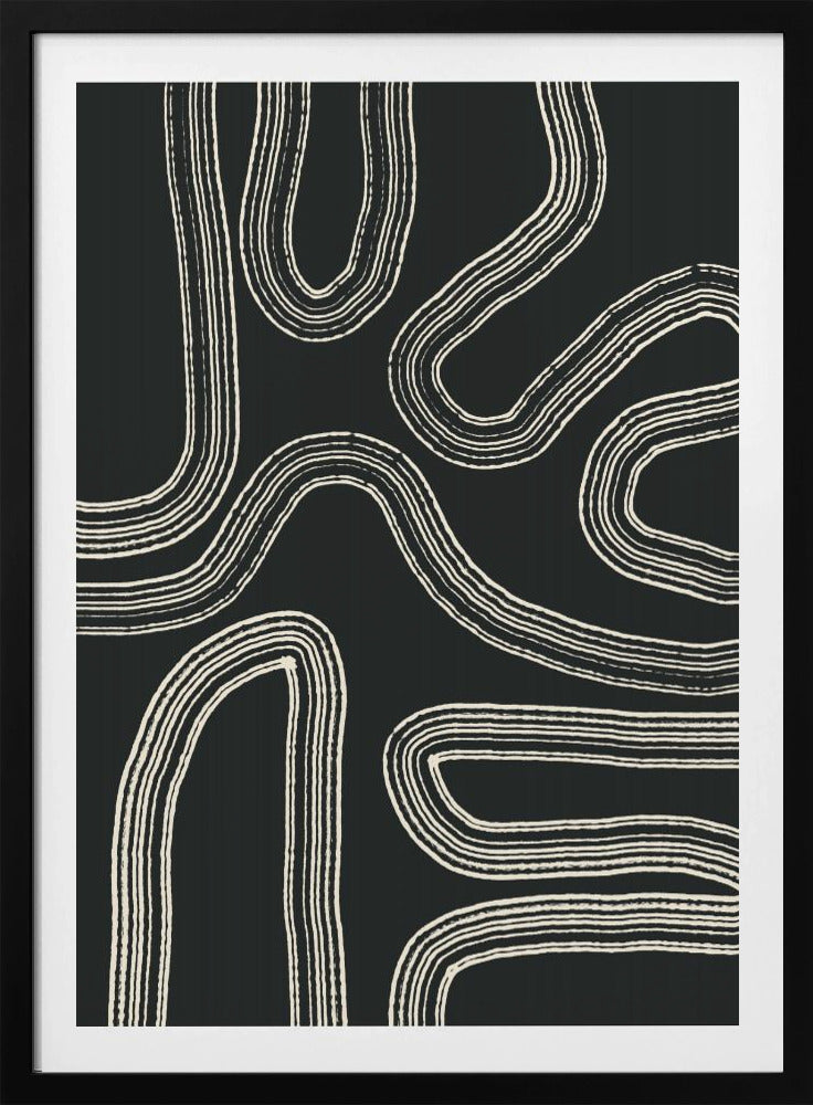 Gebogen paden | Poster