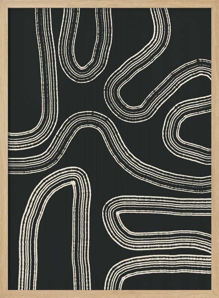 Gebogen paden | Poster