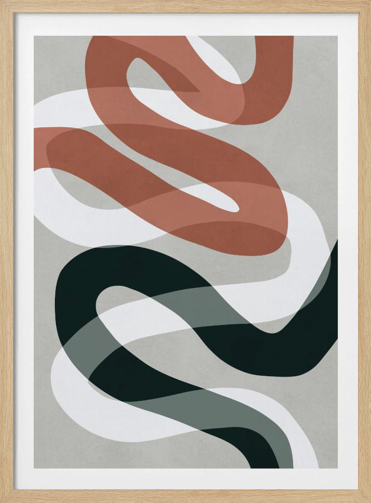 Expressionistische curven 1 | Poster