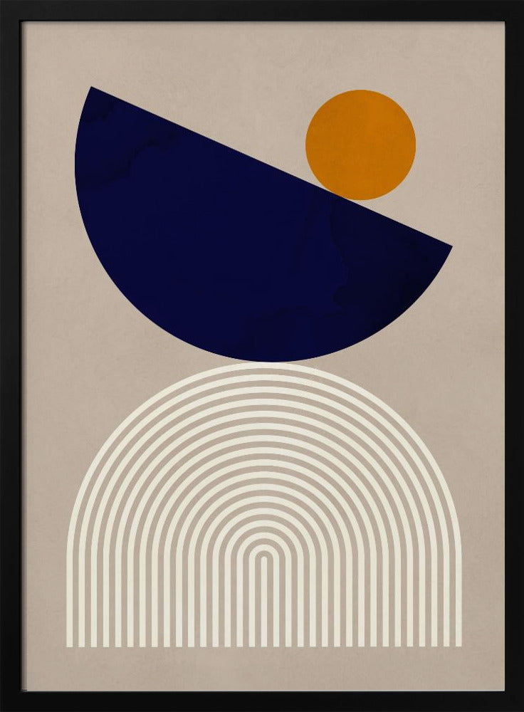 Lijnen en halve cirkels 2 | Poster