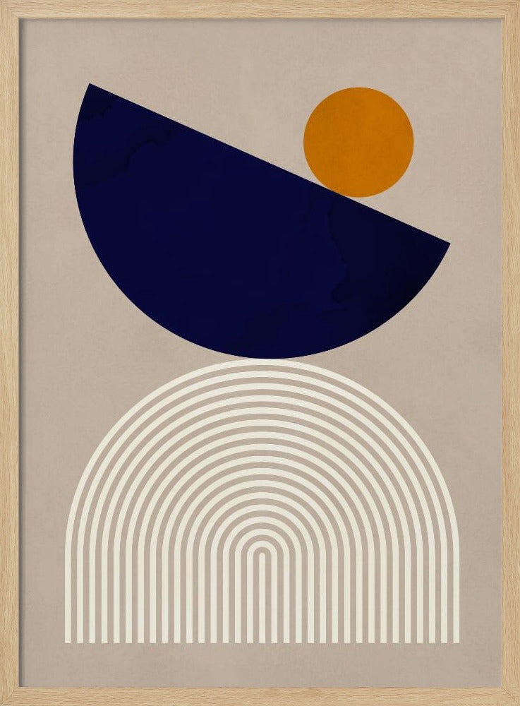 Lijnen en halve cirkels 2 | Poster