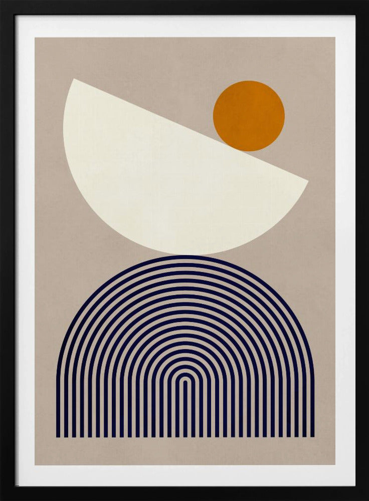 Lijnen en halve cirkels 1 | Poster
