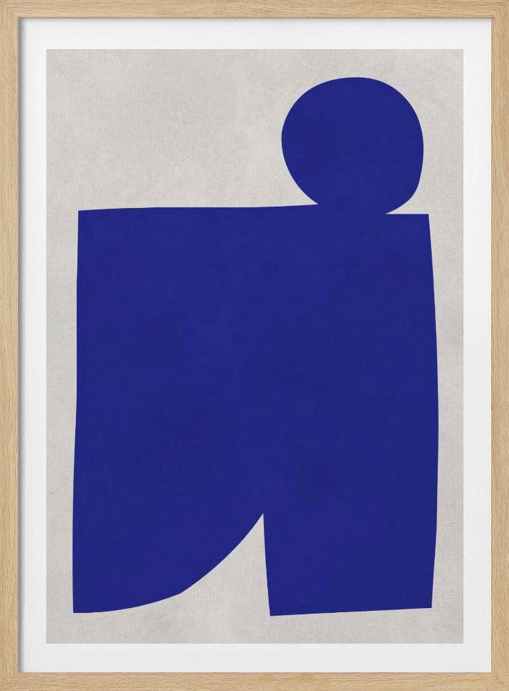 Blauw-witte kunst 1 | Poster