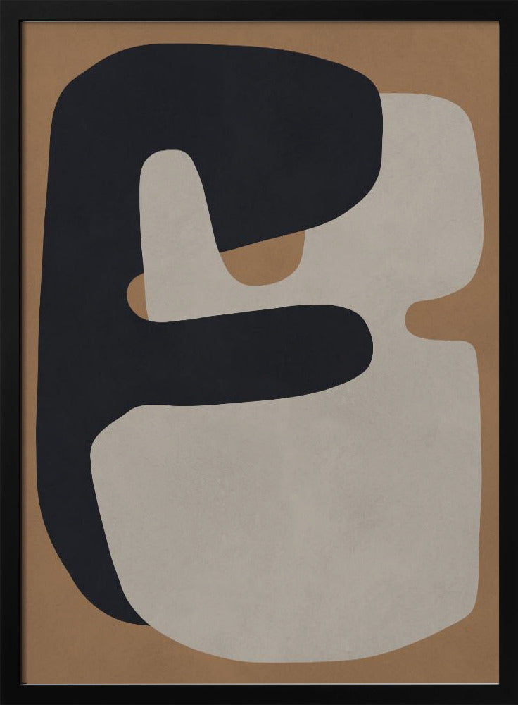 Bruine en zwarte kunst 1 | Poster