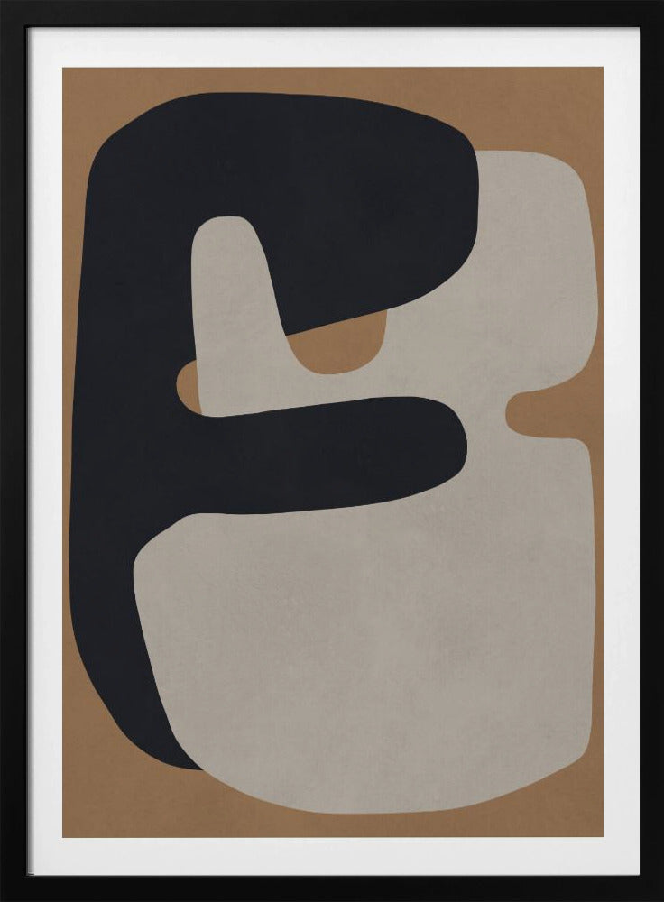 Bruine en zwarte kunst 1 | Poster