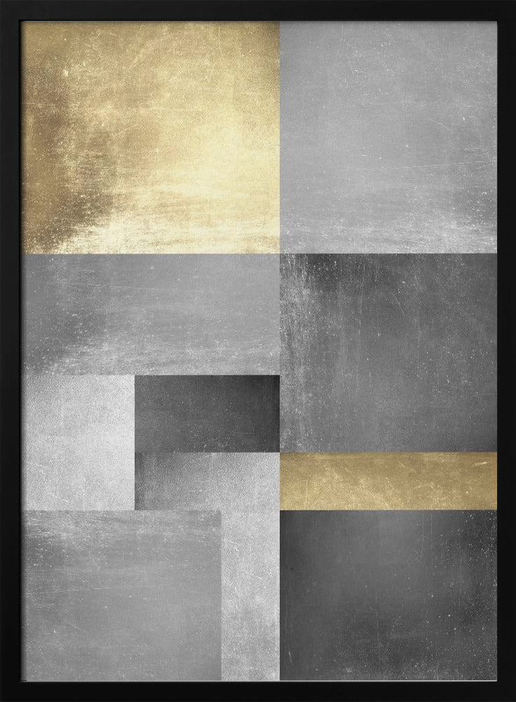 Goud- en zilvertexturen 5 | Poster