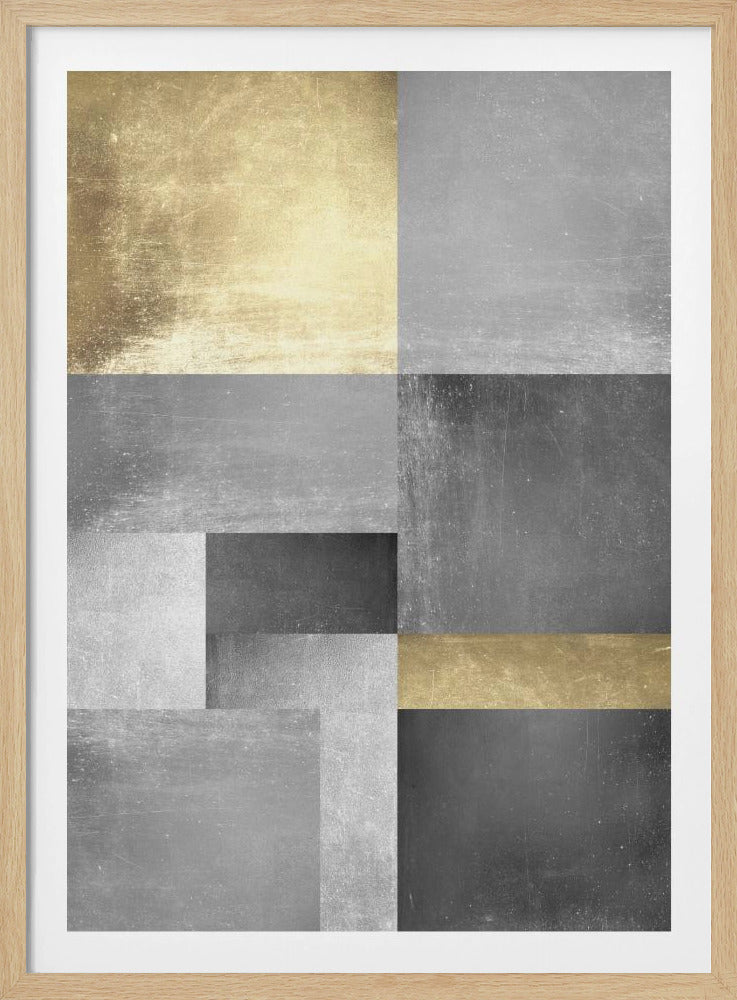 Goud- en zilvertexturen 5 | Poster