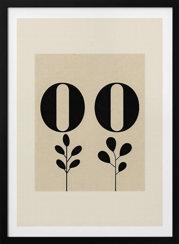 Bloemen typografie | Poster