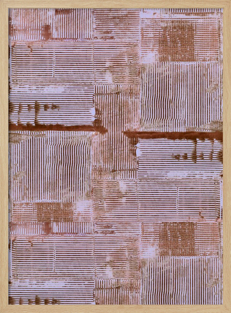 Cinnaber Zachte Lijnen Textuur Nr. 1 Print | Poster