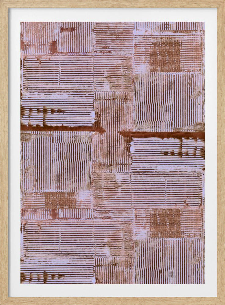 Cinnaber Zachte Lijnen Textuur Nr. 1 Print | Poster