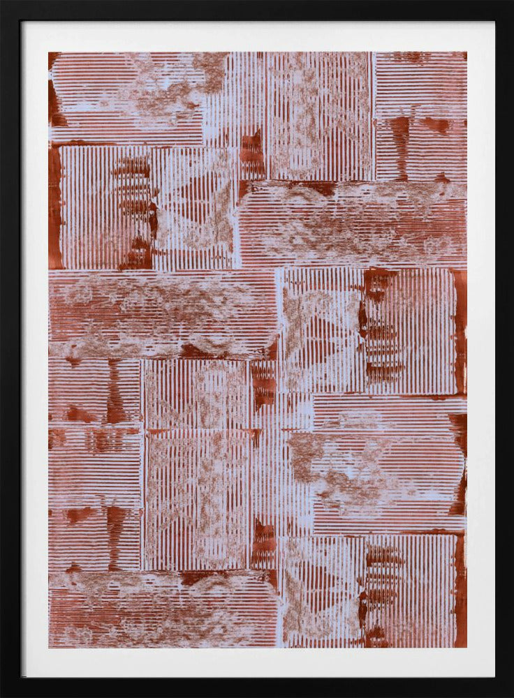 Cinnaber Zachte Lijnen Textuur Nr. 2 Print | Poster