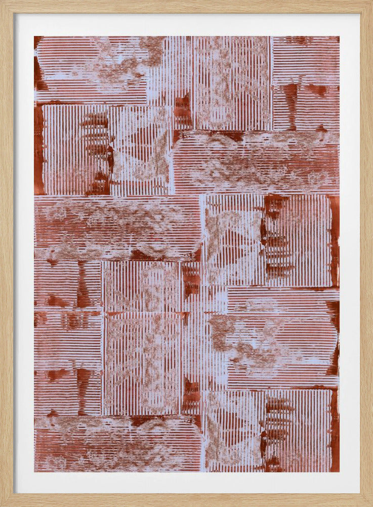 Cinnaber Zachte Lijnen Textuur Nr. 2 Print | Poster