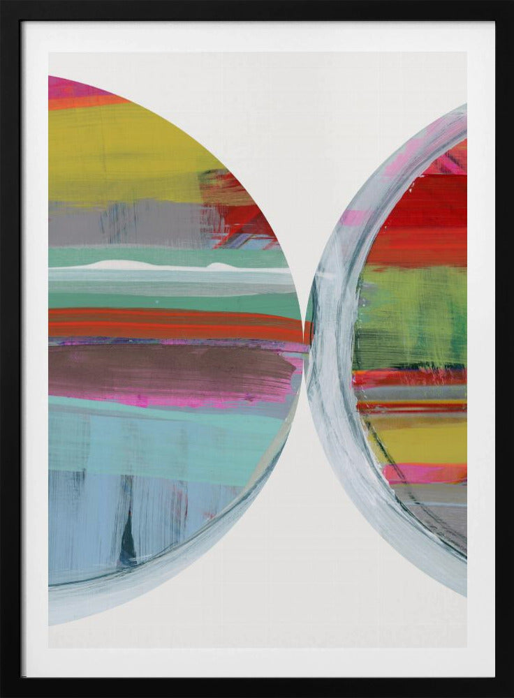 Abstracte strepen en cirkels nr. 2 | Poster