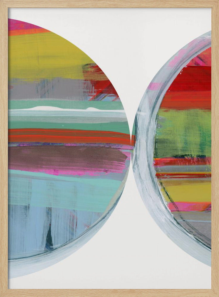 Abstracte strepen en cirkels nr. 2 | Poster