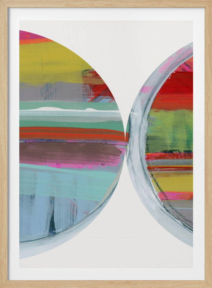 Abstracte strepen en cirkels nr. 2 | Poster